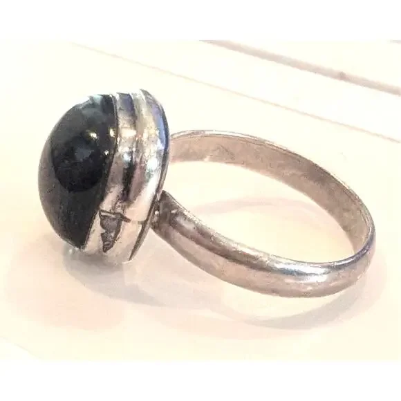 Vintage Sterling Silver Natural Amethyst Ring Size 10 Square - Picture 9 of 12